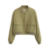 Nameria Stand Collar Pocket Jacket