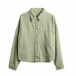 Nameria Womens Denim Collar Shirt