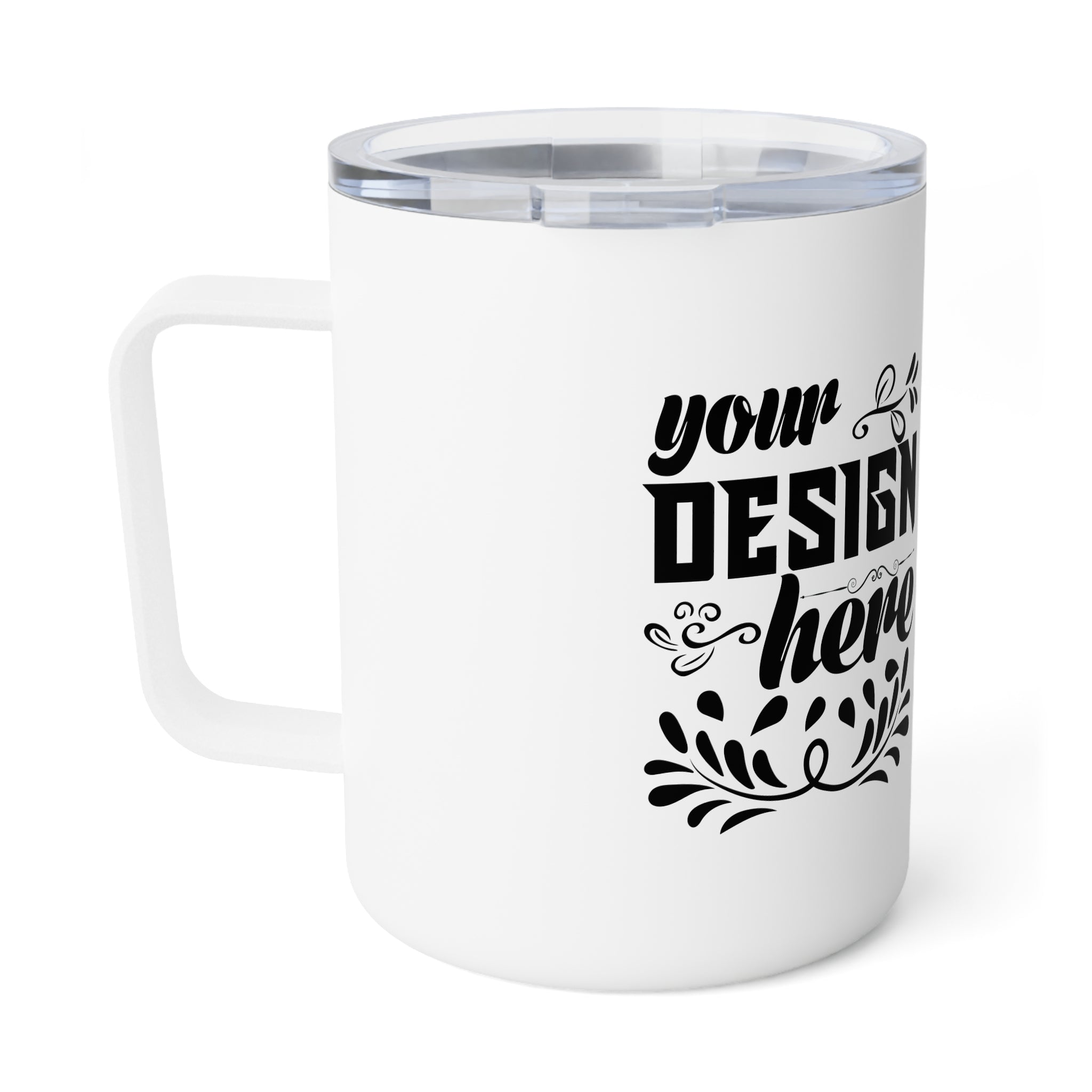 Customizable Insulated Coffee Mug 10oz Stainless Steel with Acrylic Lid