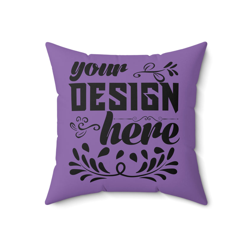 Customizable Faux Suede Square Pillow with Insert Double-Sided Print