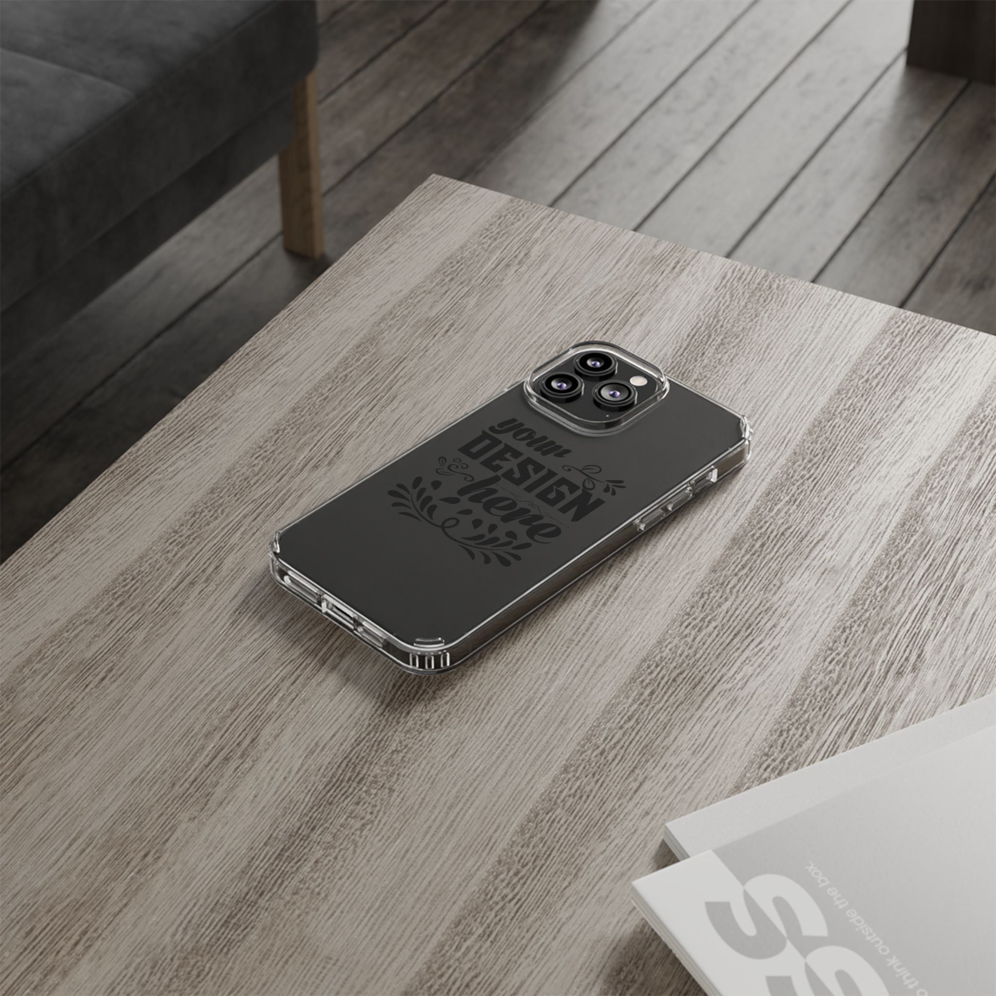 Customizable Clear Impact Resistant Phone Case With TPU Sides Wireless Ready