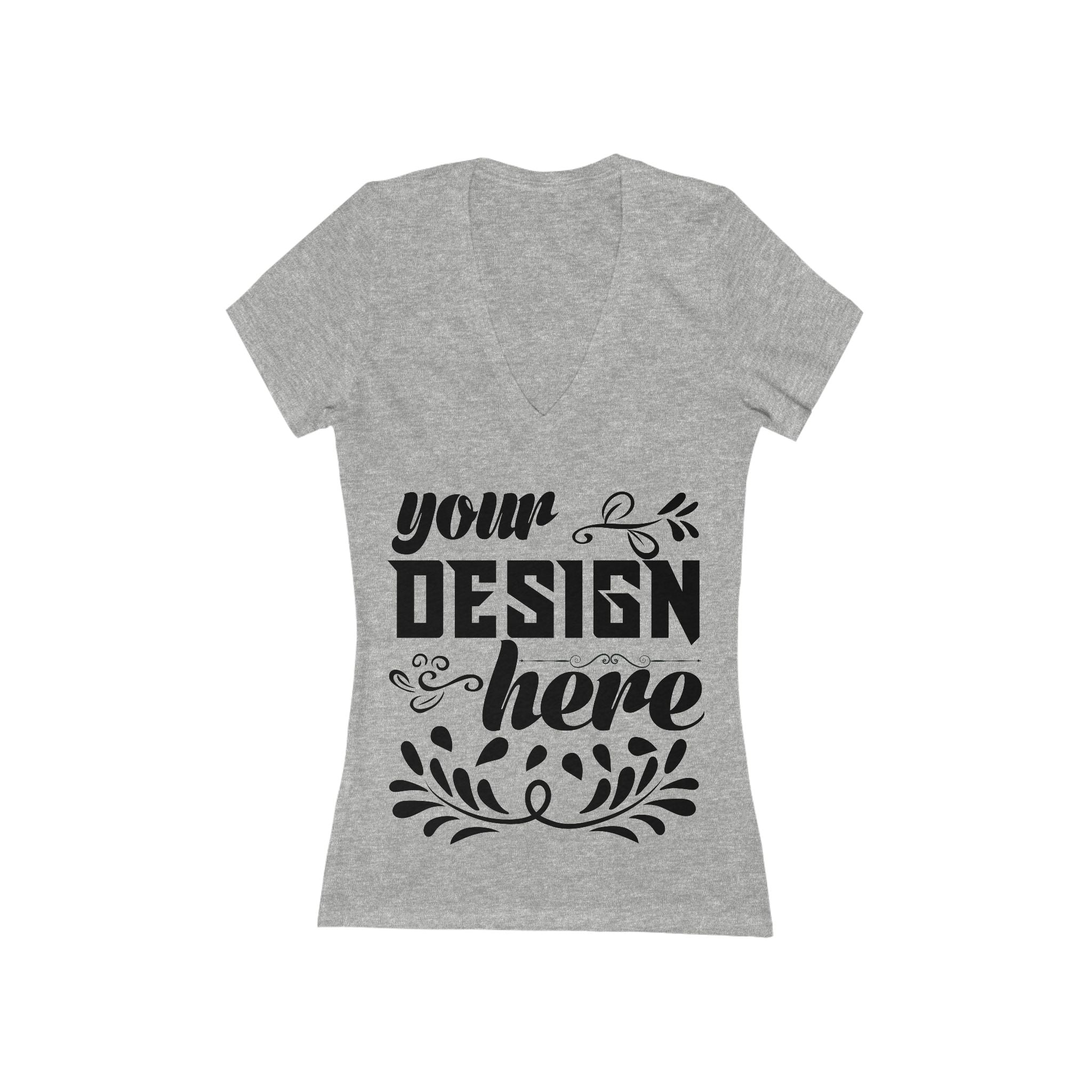 Customizable Bella+Canvas 6035 Womens Deep V Neck T Shirt