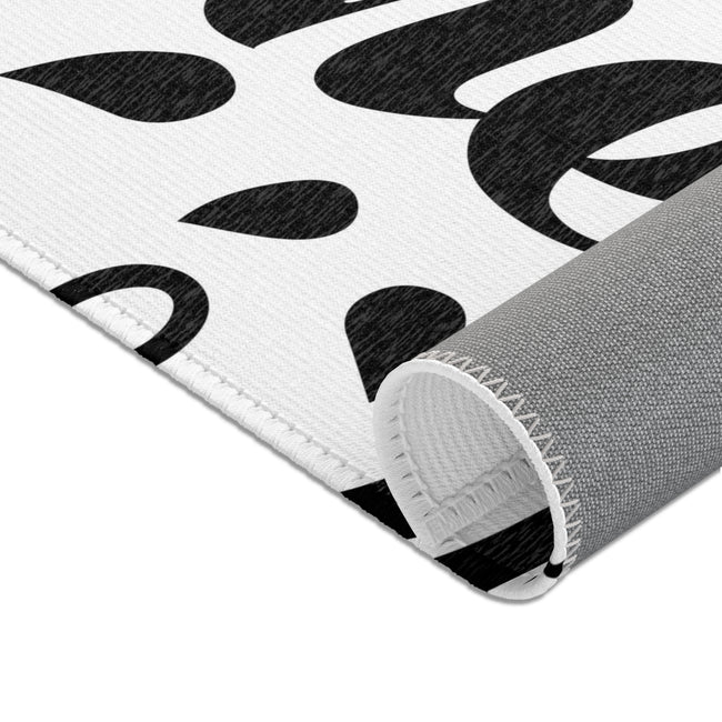 Customizable Area Rug Polyester Chenille with Hemmed Edges Multiple Sizes