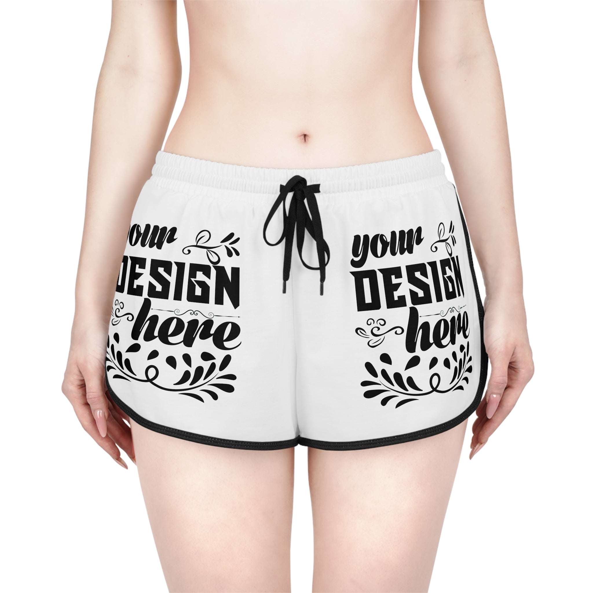 Customizable Women’s Relaxed Fit Polyester Drawstring Shorts