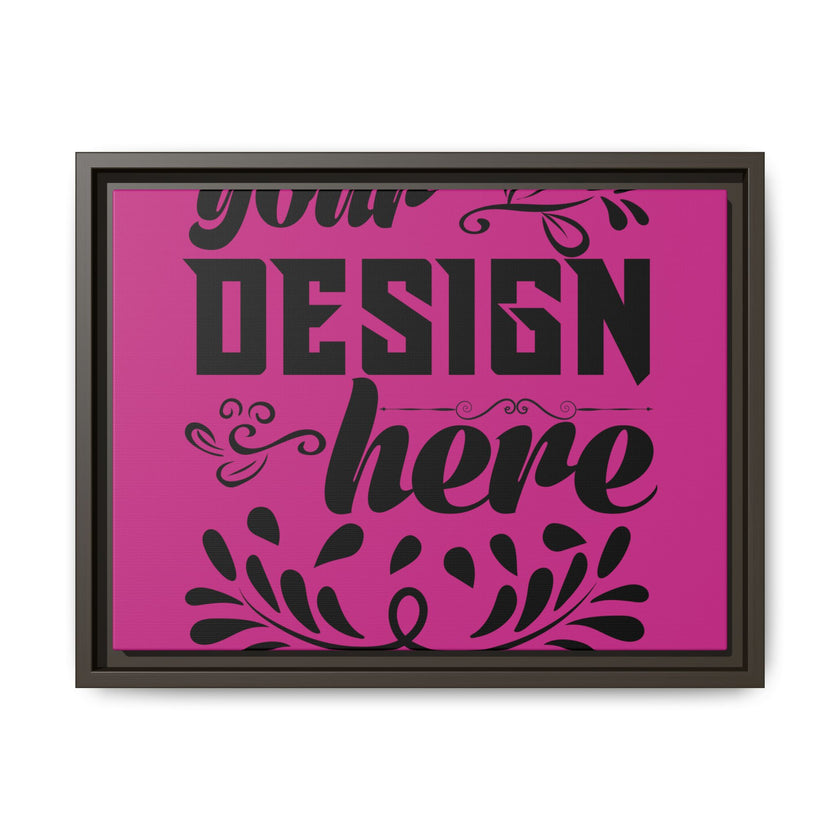 Customizable Framed Matte Canvas Print with Pinewood Frame Sawtooth Hanger