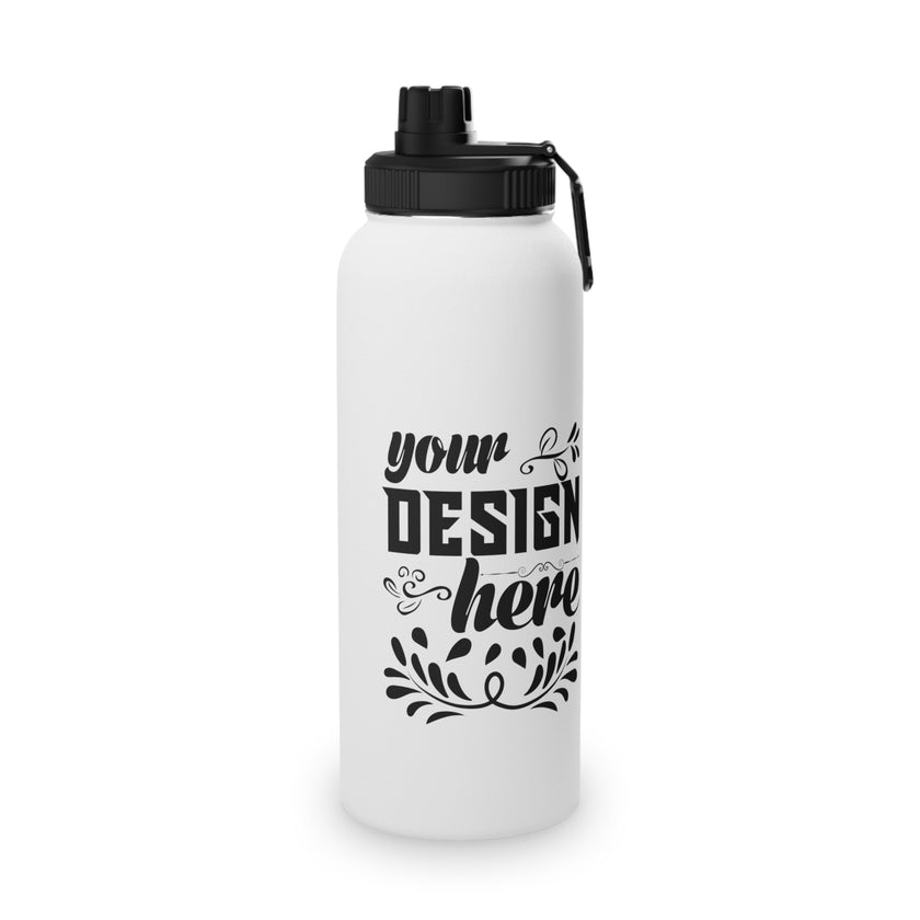 Customizable Stainless Steel Water Bottle with Sports Lid in Three Sizes