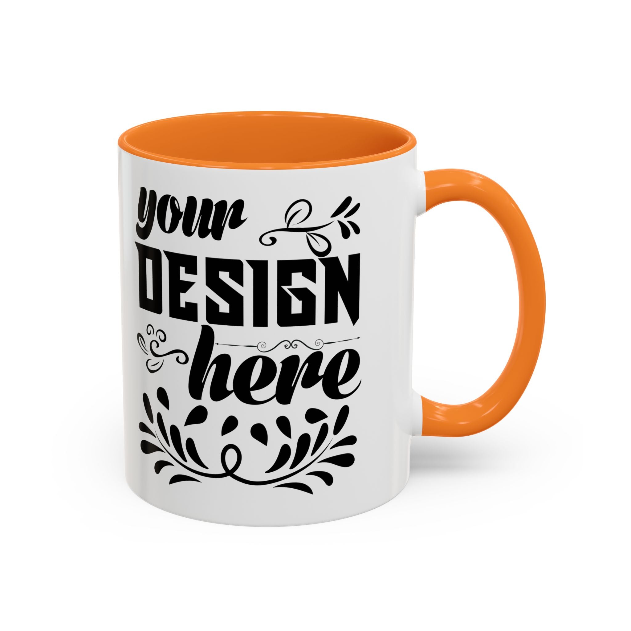Customizable Glossy Ceramic Accent Mug 11oz and 15oz