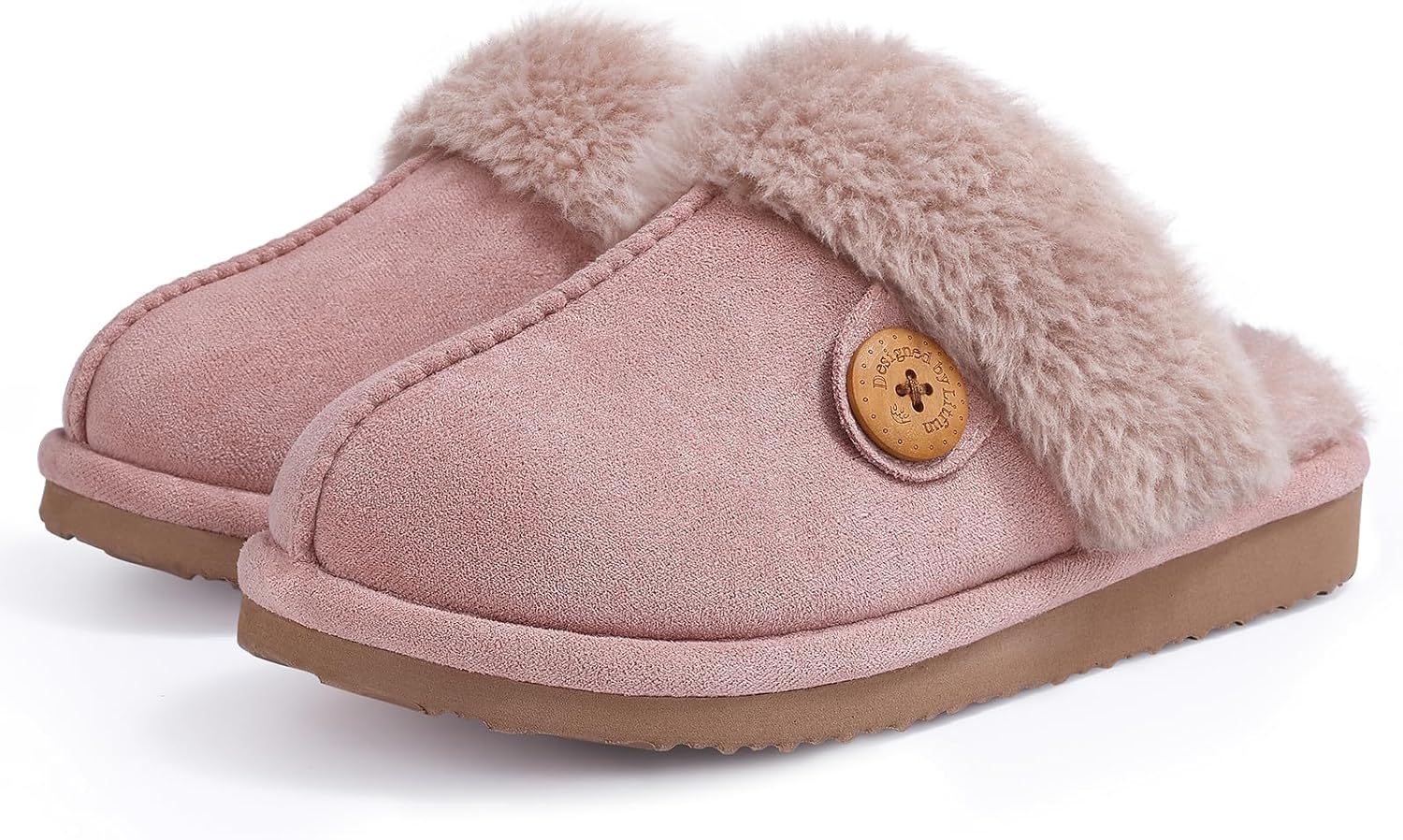 Women’s Cozy Memory Foam Winter House Slippers – Plush Lined Indoor Outdoor Slip-On