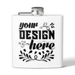 Customizable Polar Camel 6oz Stainless Steel Flask with UV DTF Print