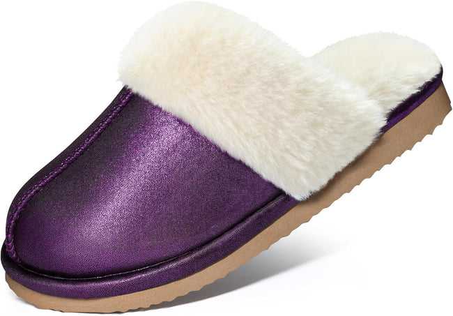 Women’s Cozy Memory Foam Winter House Slippers – Plush Lined Indoor Outdoor Slip-On