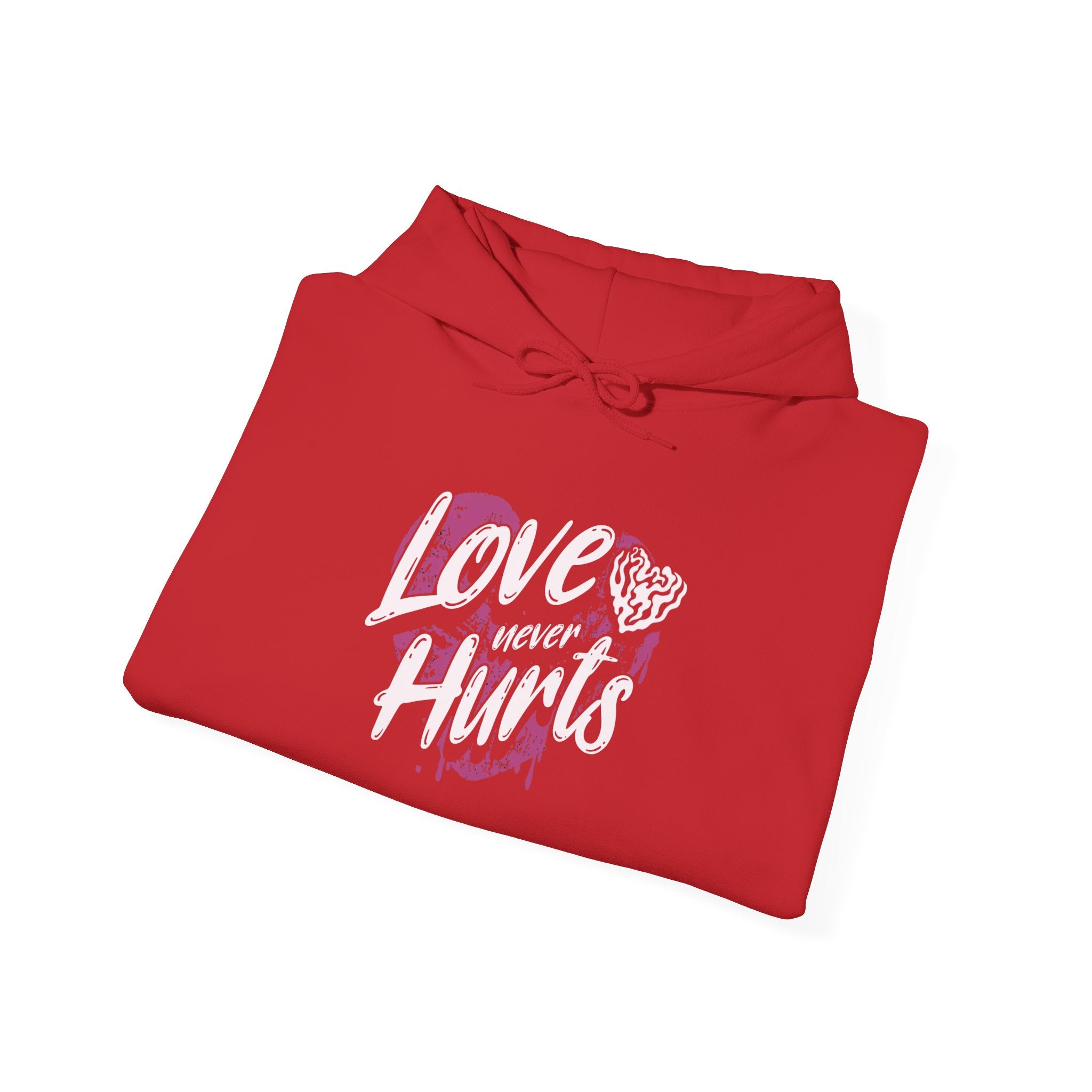 Gildan 18500 Unisex  Hooded Sweatshirt | Love Never Hurts Graphic Print