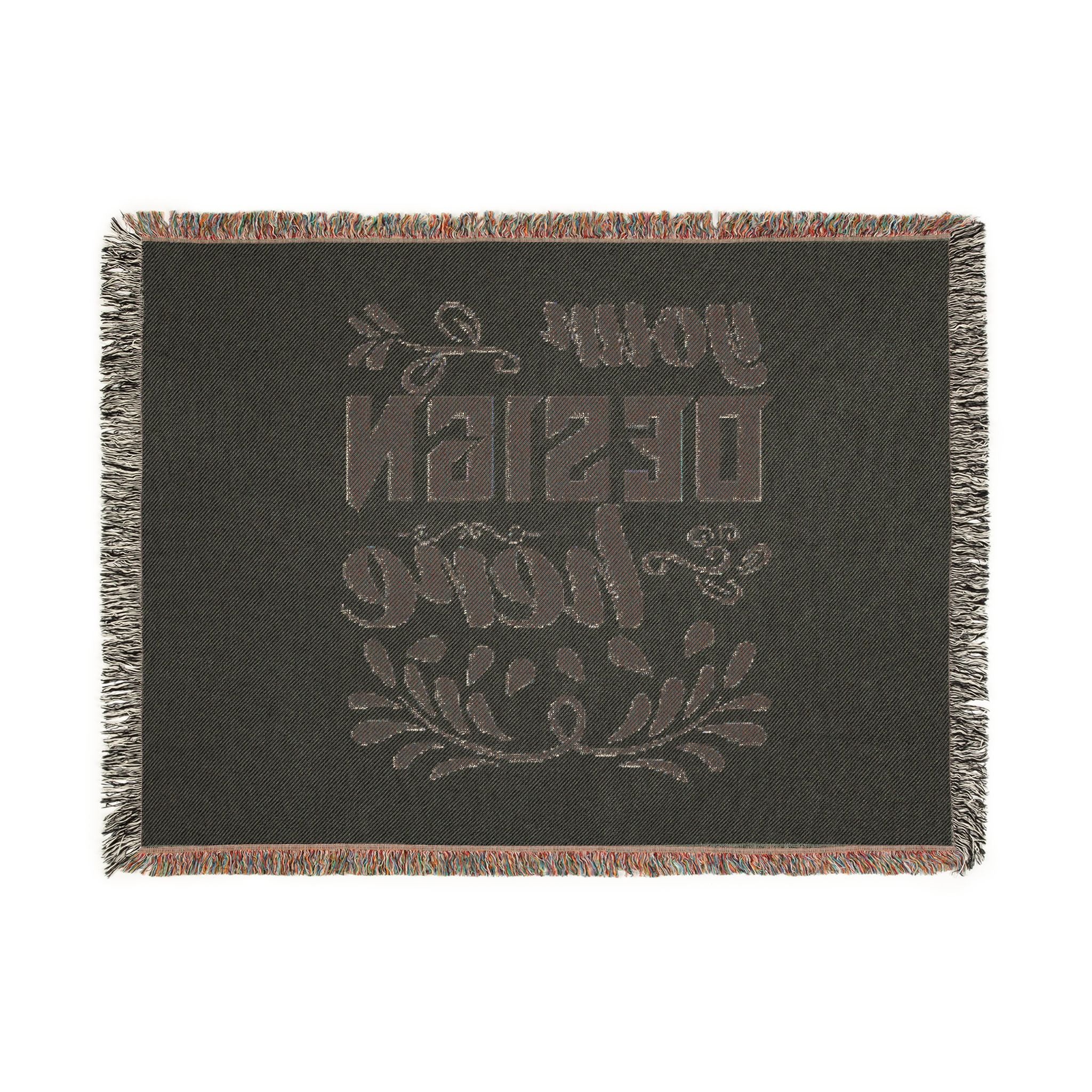 Customizable Woven Cotton Blanket Throw with Fringed Edges 3 Sizes