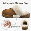Women’s Cozy Memory Foam Winter House Slippers – Plush Lined Indoor Outdoor Slip-On