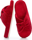 Slippers for Women Memory Foam House Bedroom Corduroy Bow Crossbands Slipper Shoes Comfy Trendy Gift Slippers