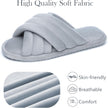 Cross Band Womens Slippers Indoor and Outdoor with Cozy Memory Foam Ladies House Slippers Shoes Slides Open Toe Cute Gifts for Women Her Mom Soft Slip on Slipper Black