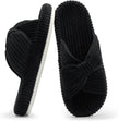 Slippers for Women Memory Foam House Bedroom Corduroy Bow Crossbands Slipper Shoes Comfy Trendy Gift Slippers