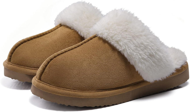 Women’s Cozy Memory Foam Winter House Slippers – Plush Lined Indoor Outdoor Slip-On