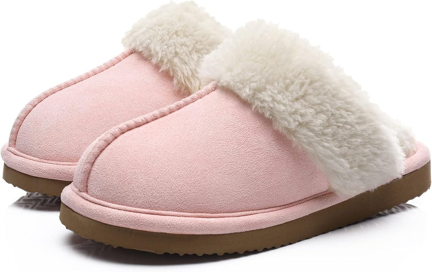 Women’s Cozy Memory Foam Winter House Slippers – Plush Lined Indoor Outdoor Slip-On