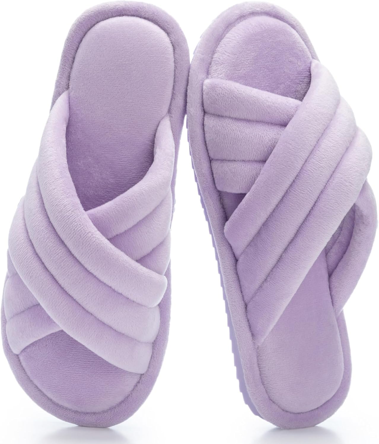 Cross Band Womens Slippers Indoor and Outdoor with Cozy Memory Foam Ladies House Slippers Shoes Slides Open Toe Cute Gifts for Women Her Mom Soft Slip on Slipper Black