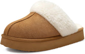 Women’s Cozy Memory Foam Winter House Slippers – Plush Lined Indoor Outdoor Slip-On