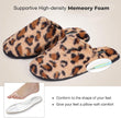 Women’s Plush Faux Fur Memory Foam Scuff Slippers – Cozy Indoor Slip-On House Shoes