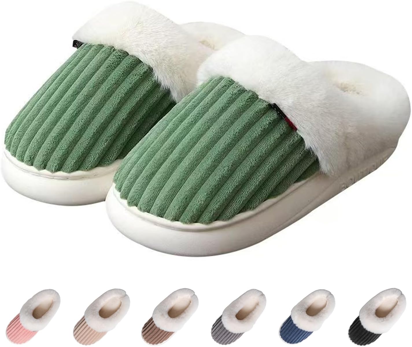 Women’s Ultra-Fuzzy Winter Slippers – Soft Plush Indoor & Outdoor Memory Foam House Shoes | Cozy Warm Slip-On Comfort