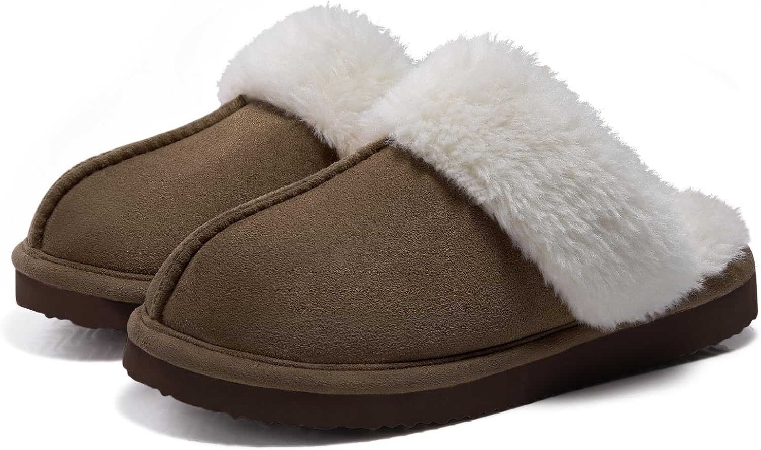 Women’s Cozy Memory Foam Winter House Slippers – Plush Lined Indoor Outdoor Slip-On