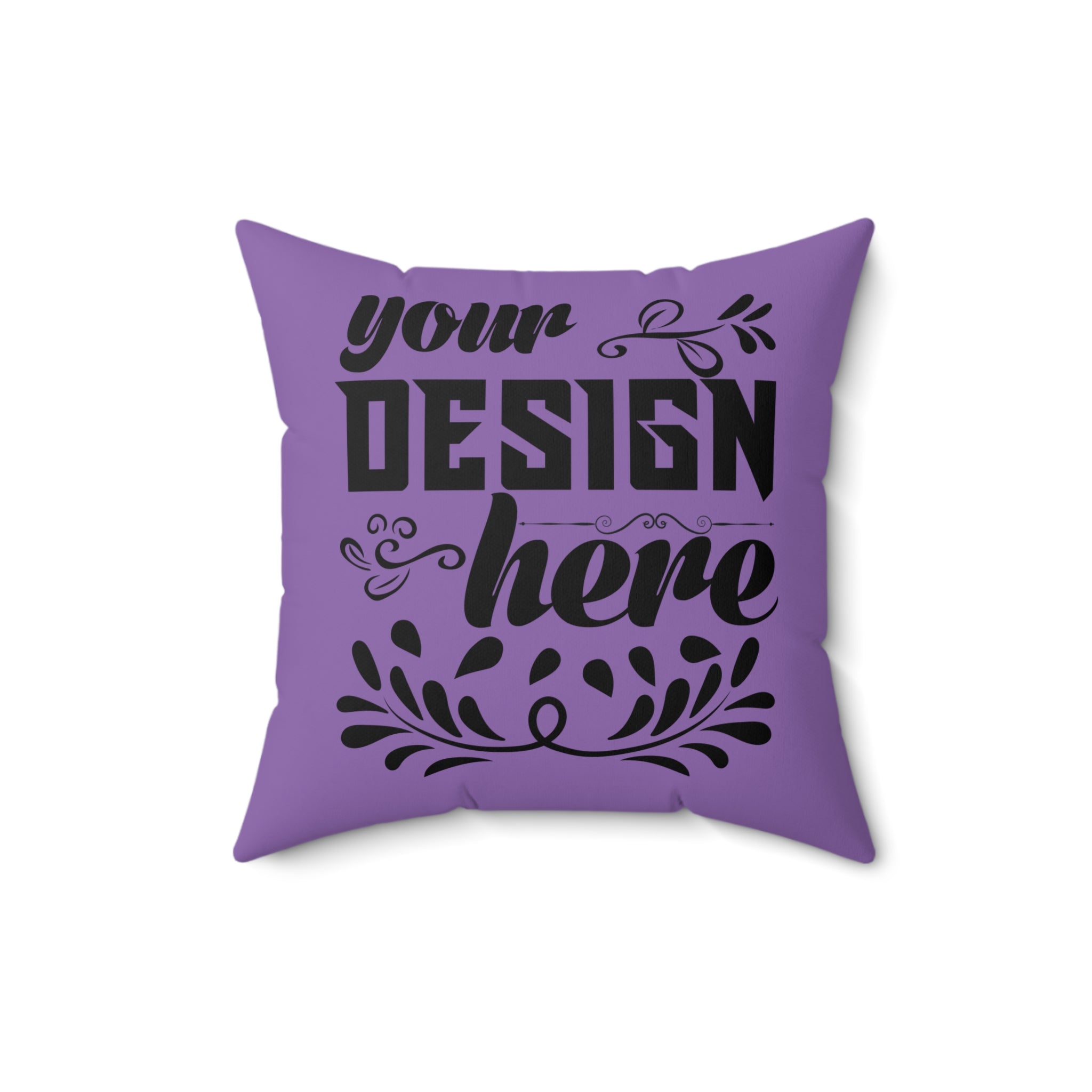 Customizable Faux Suede Square Pillow with Insert Double-Sided Print