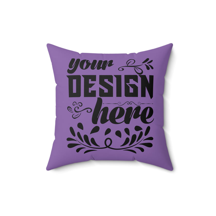 Customizable Faux Suede Square Pillow with Insert Double-Sided Print