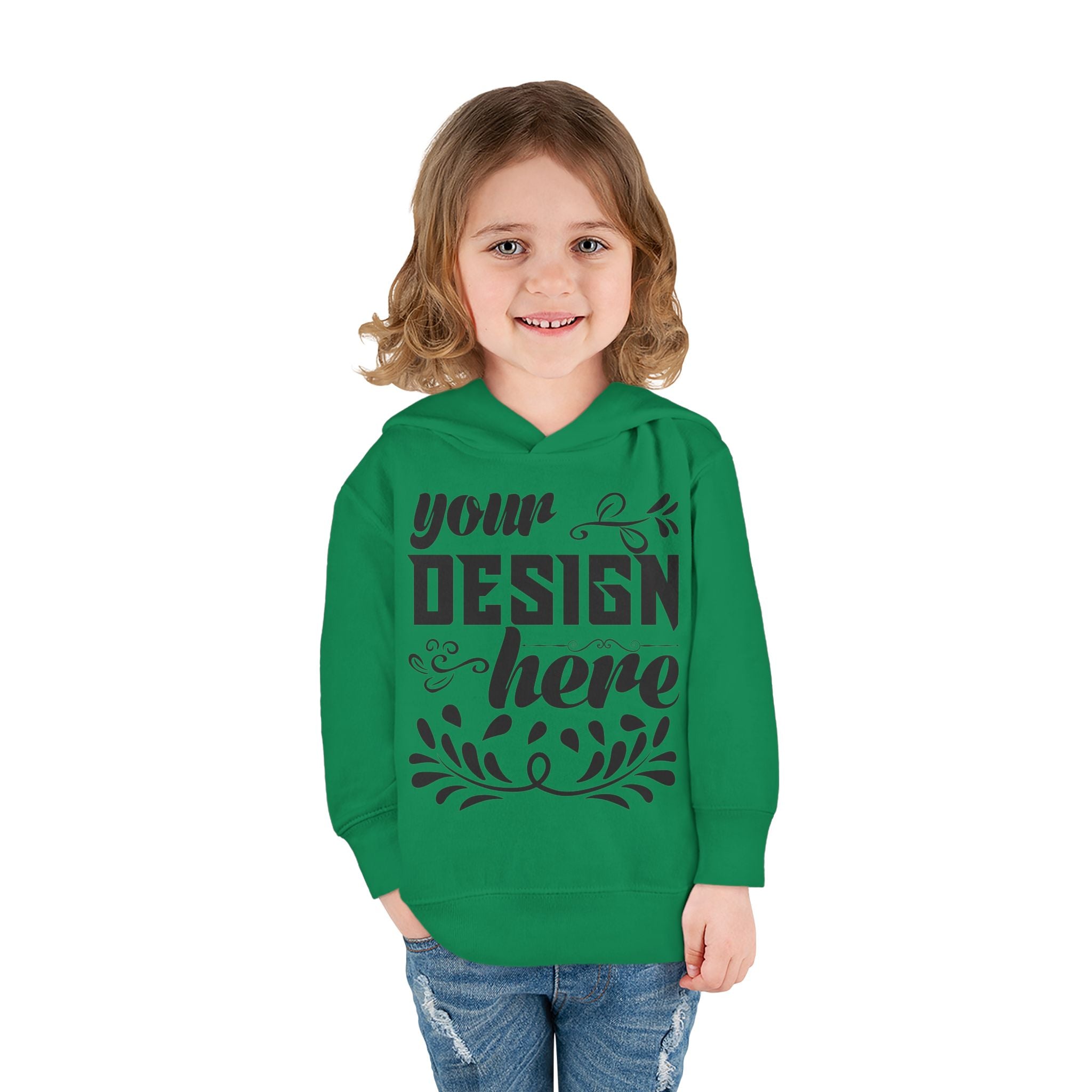 Customizable Rabbit Skins Toddler Pullover Fleece Hoodie DTG