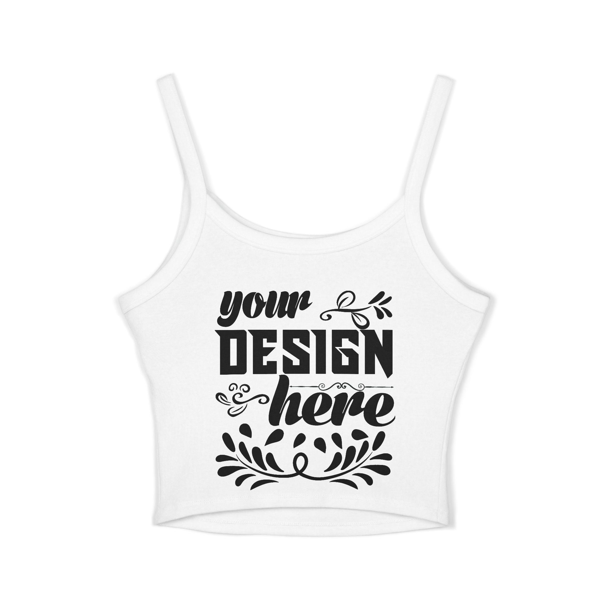 Customizable Bella+Canvas 1012 Womens Spaghetti Strap Tank Top Mid Length Fit