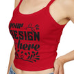 Customizable Bella+Canvas 1012 Womens Spaghetti Strap Tank Top Mid Length Fit