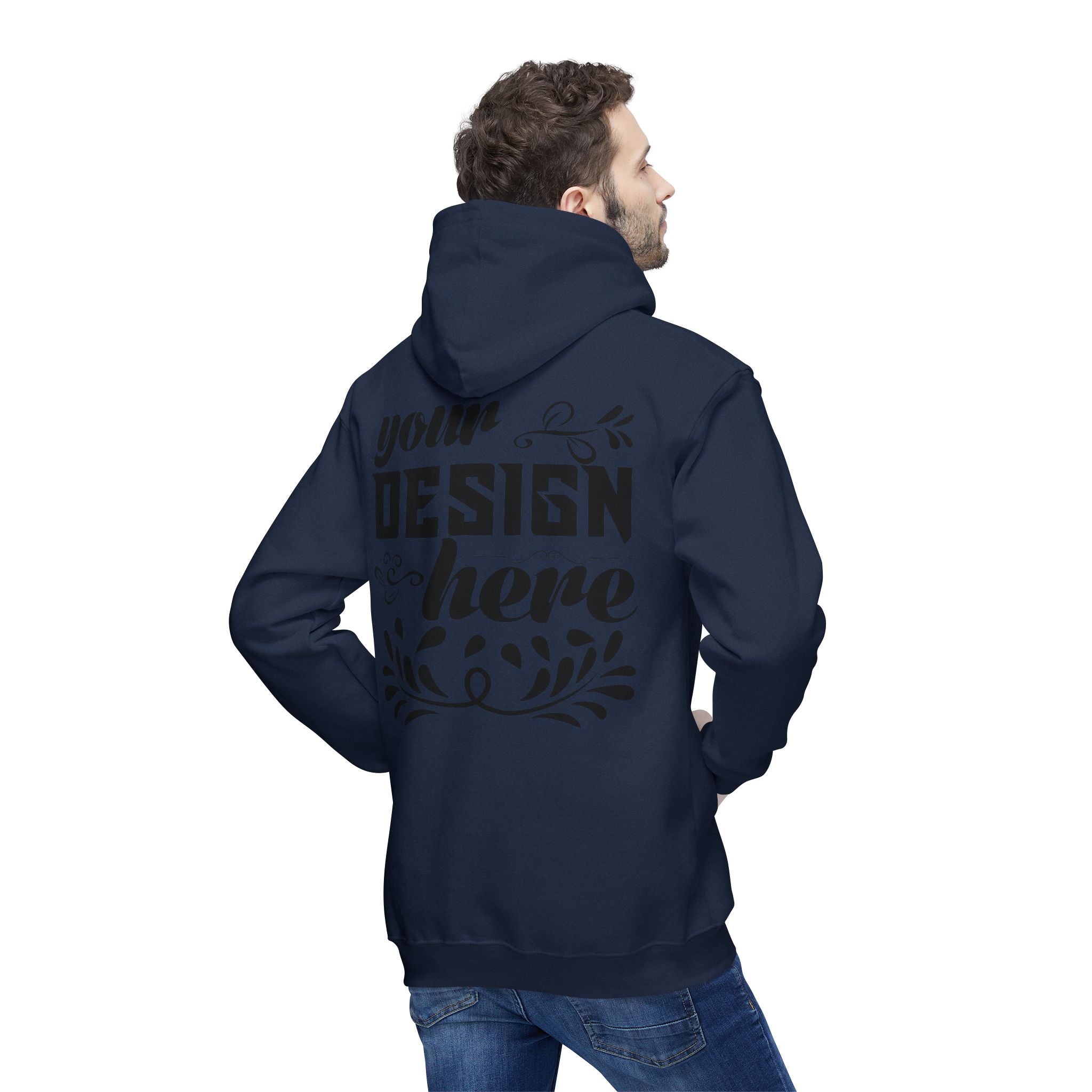 Customizable Bayside 960 Unisex Heavyweight Hooded Sweatshirt Made in US