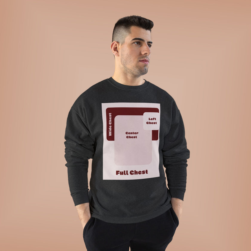Customizable Unisex Hanes P160 EcoSmart Crewneck Sweatshirt Custom Print