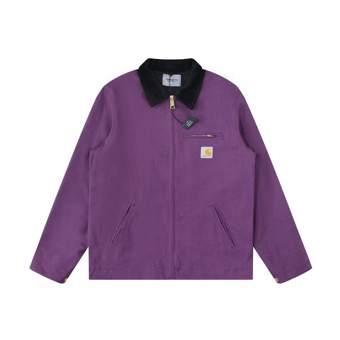 Nameria Mens Retro Workwear Zip Front Jacket