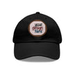 Customizable ValuCap VC300A Dad Hat with Round PU Leather Patch Front