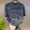 Nameria Unisex Loose Short Sleeve T-Shirt Starry Sky Gradient
