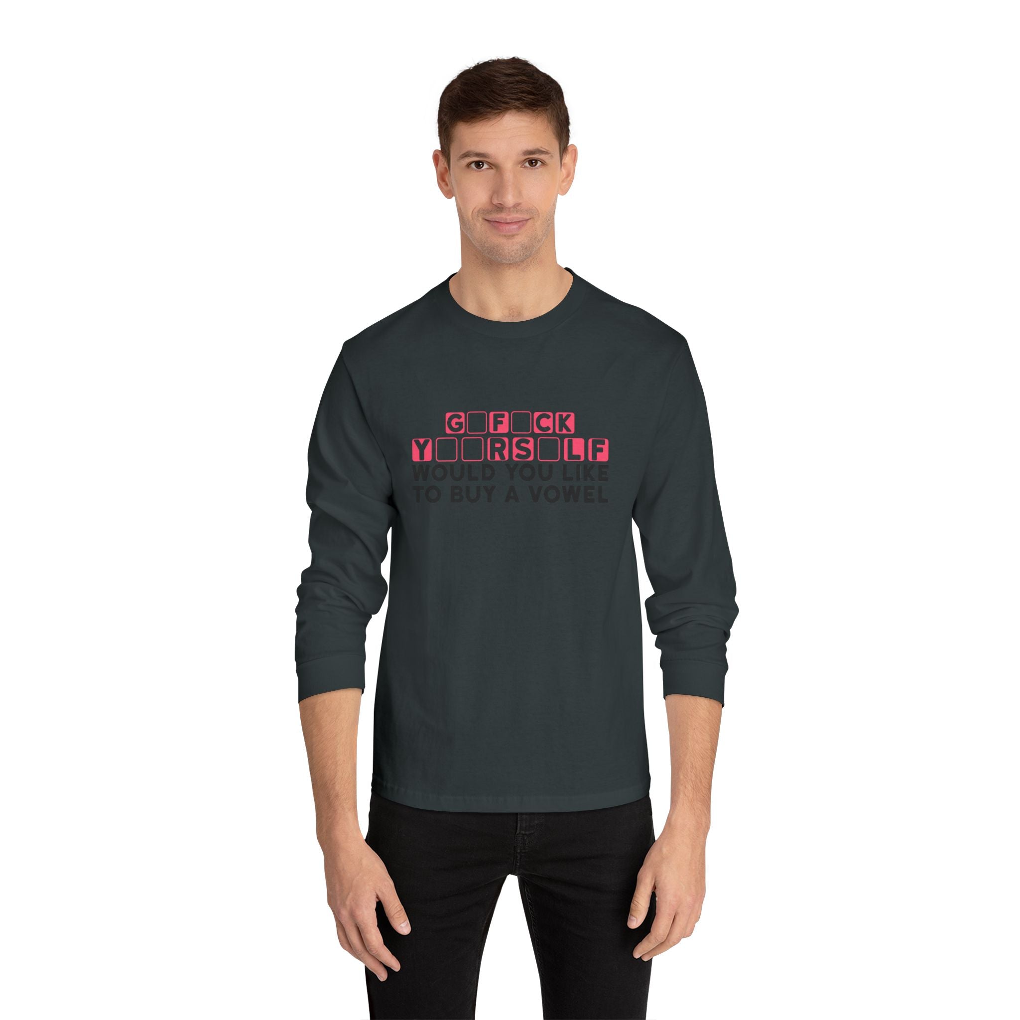 American Apparel 1304 Unisex Long Sleeve T-Shirt Buy a Vowel Graphic Print