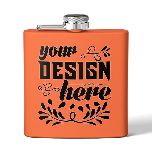 Customizable Polar Camel 6oz Stainless Steel Flask with UV DTF Print