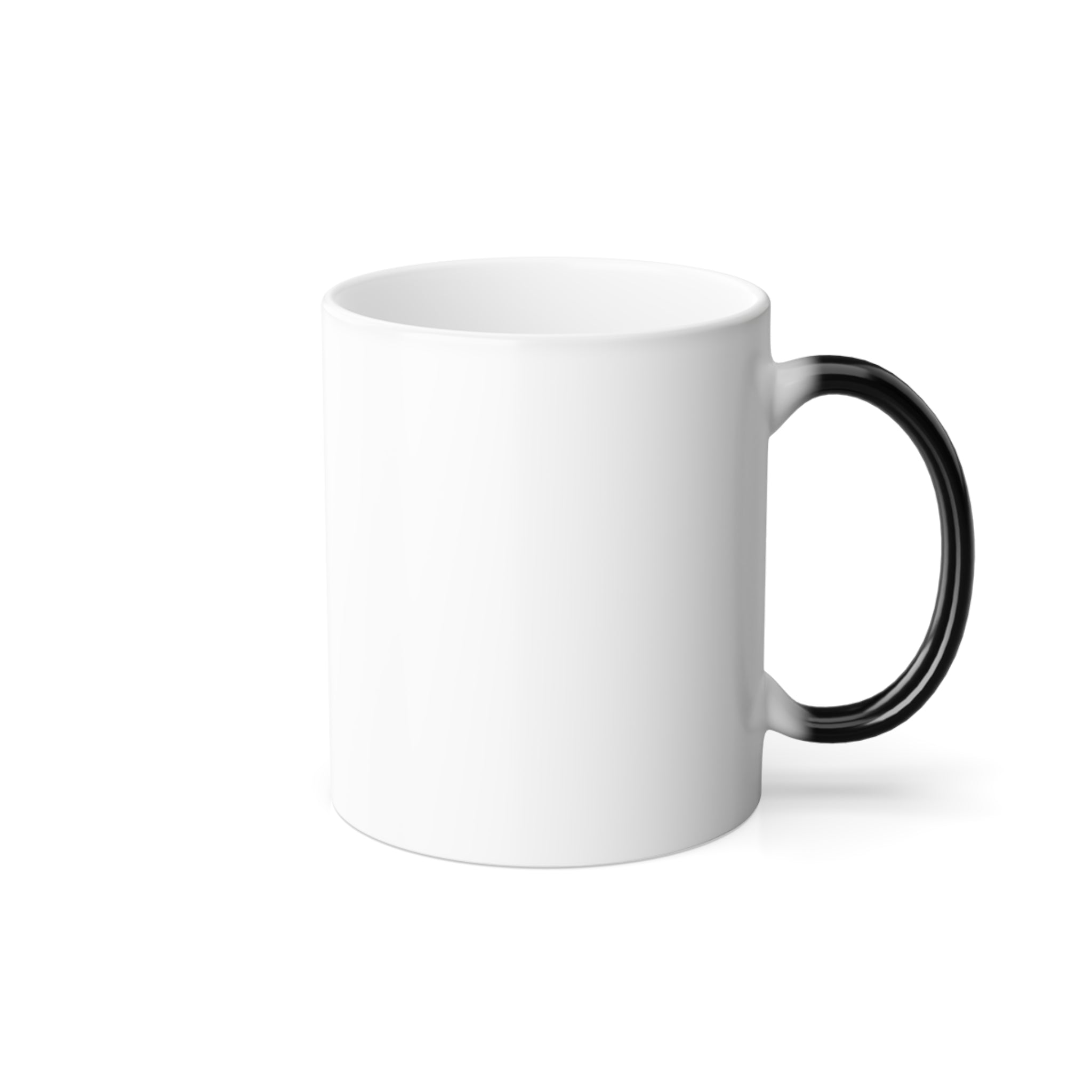 Customizable 11oz Color Morphing Ceramic Mug Black Exterior White Interior