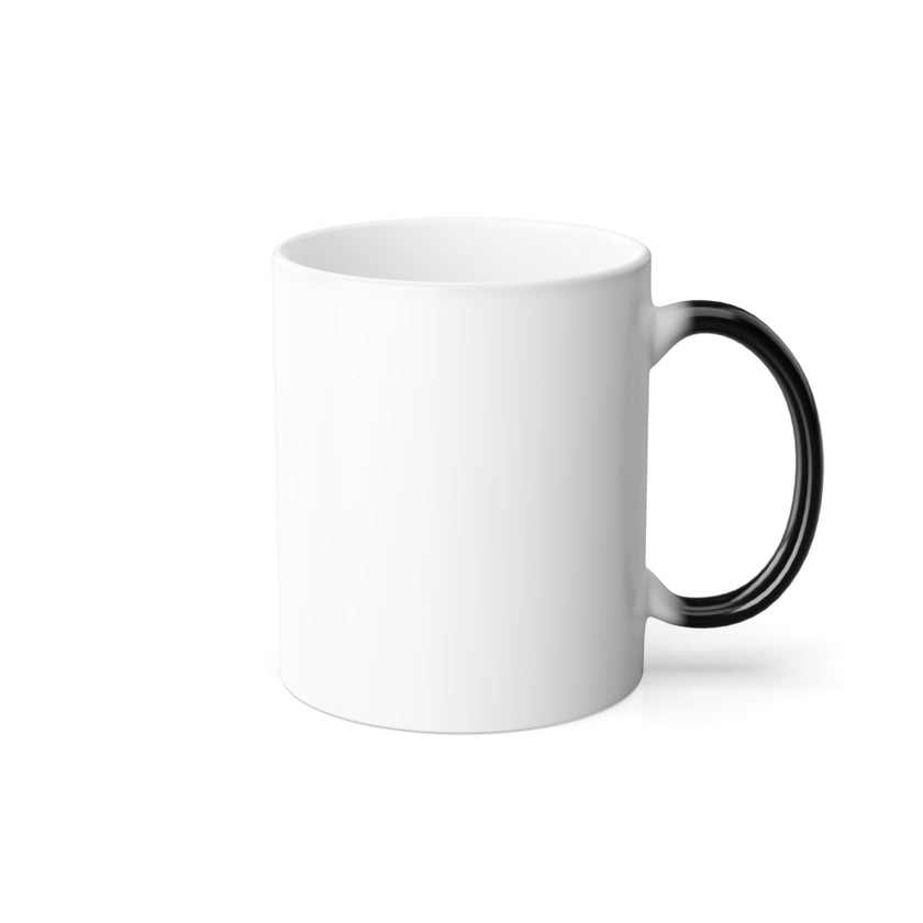 Customizable 11oz Color Morphing Ceramic Mug Black Exterior White Interior