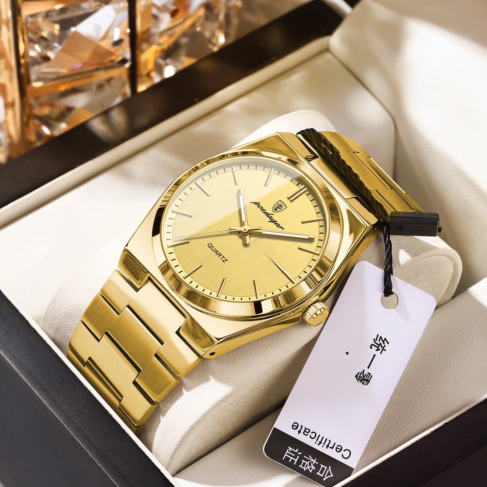 Nameria Podagar Quartz Day Date Watch Stainless Steel
