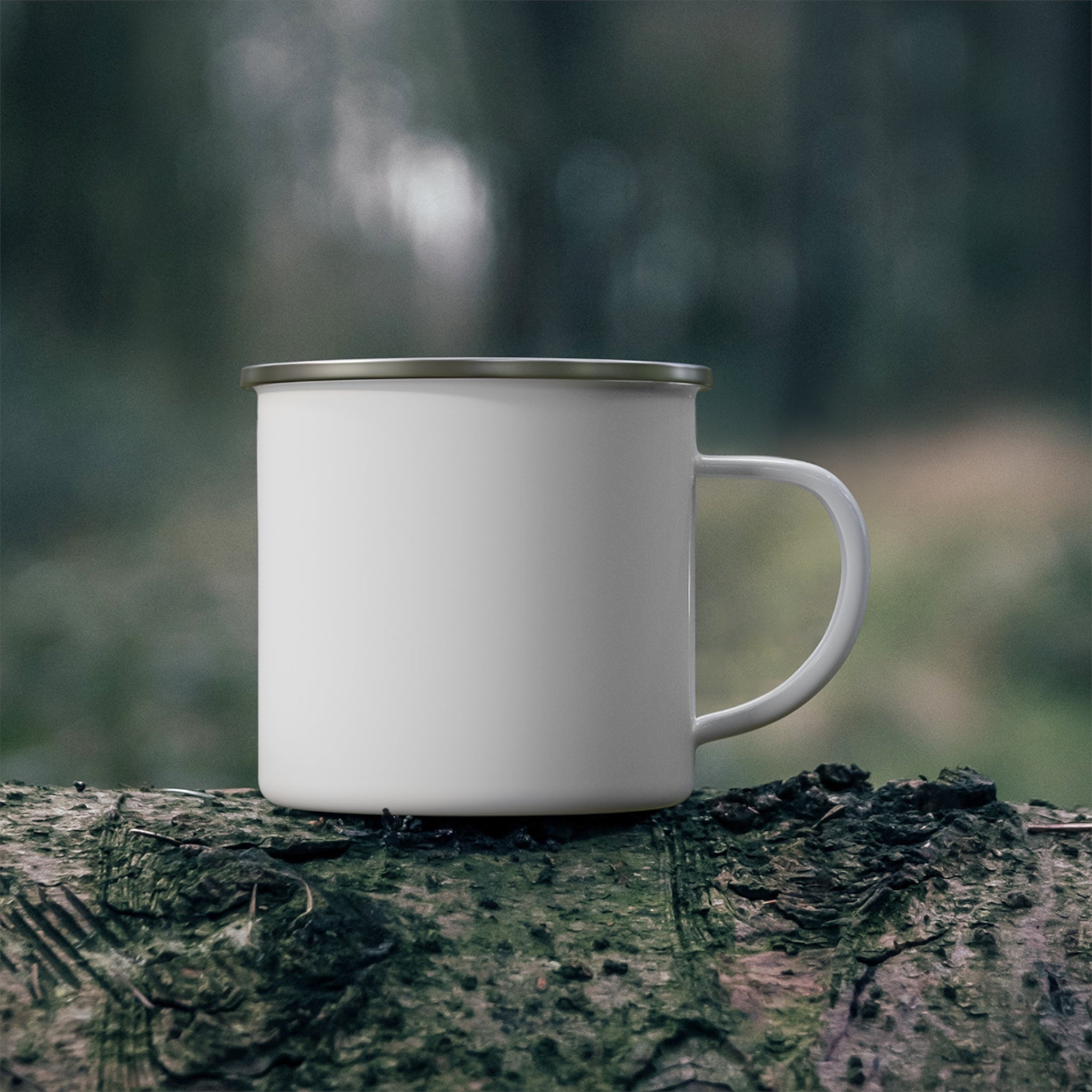 Customizable Enamel Camping Mug 12oz Stainless Steel with Rounded Corners