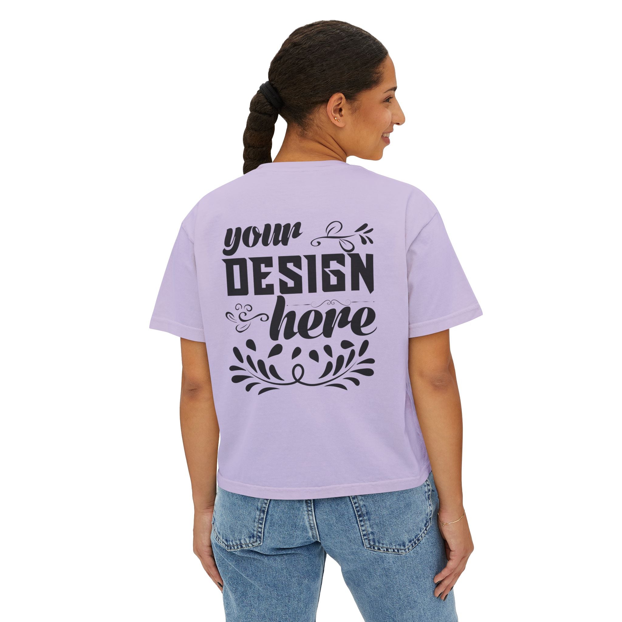 Customizable Comfort Colors 3023CL Womens Boxy Pigment Dyed T-Shirt
