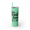 Customizable Maars 20oz Skinny Tumbler with Straw Stainless Steel