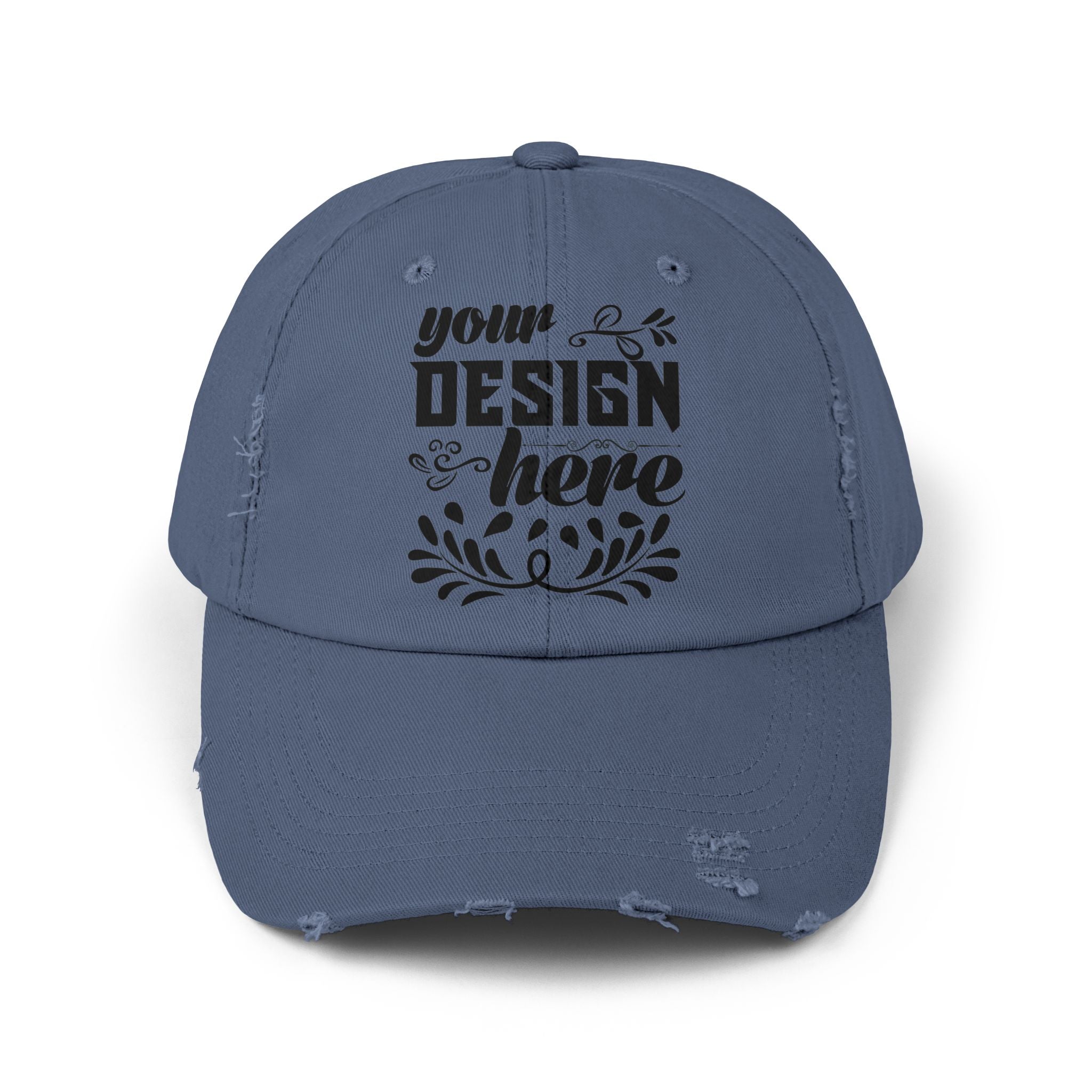 Customizable District DT600 Distressed Cotton Cap for Personalized Style