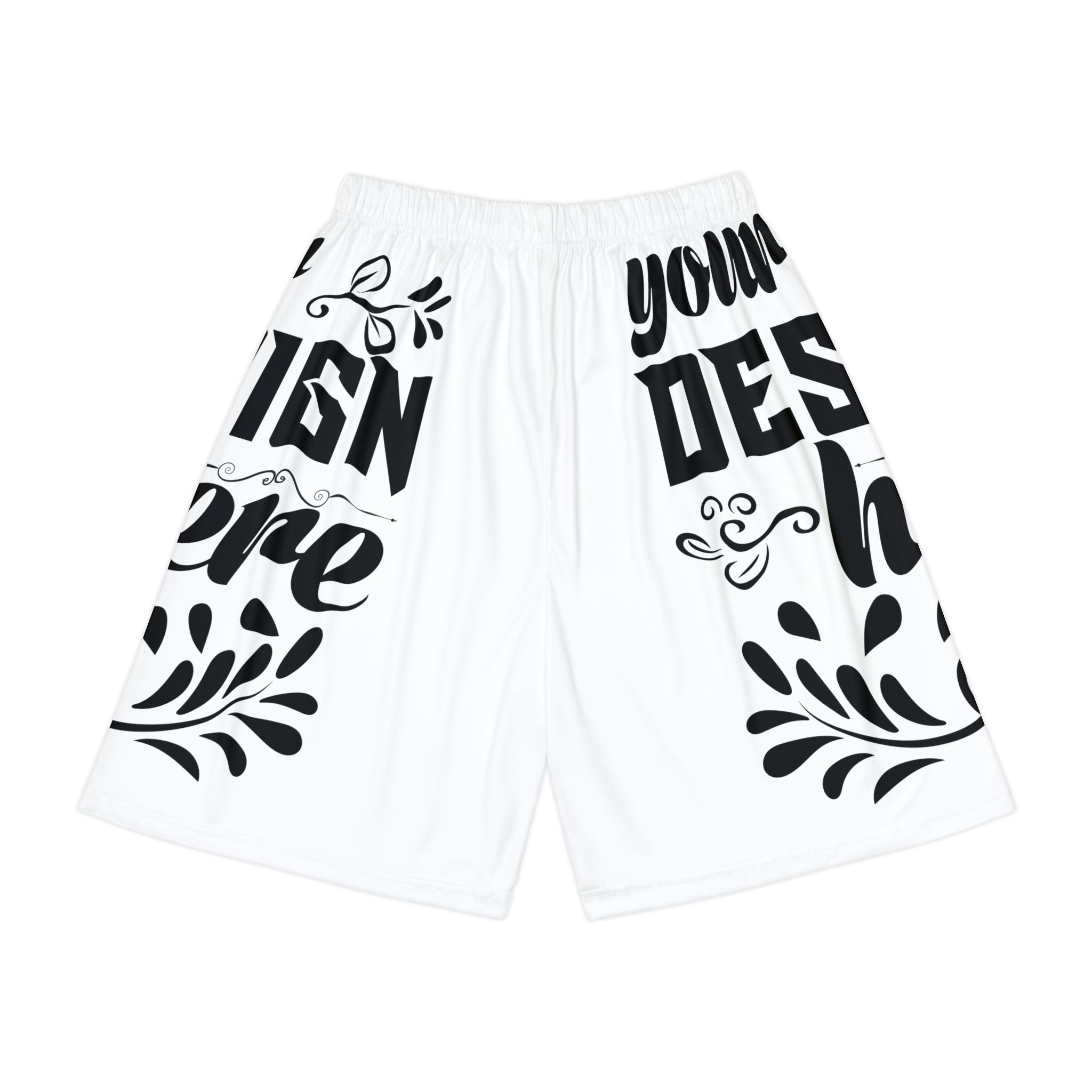 Customizable Mens Sports Shorts All Over Print Extra Light Polyester