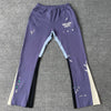 Nameria Men’s Splatter Ink Patchwork Flared Sweatpants