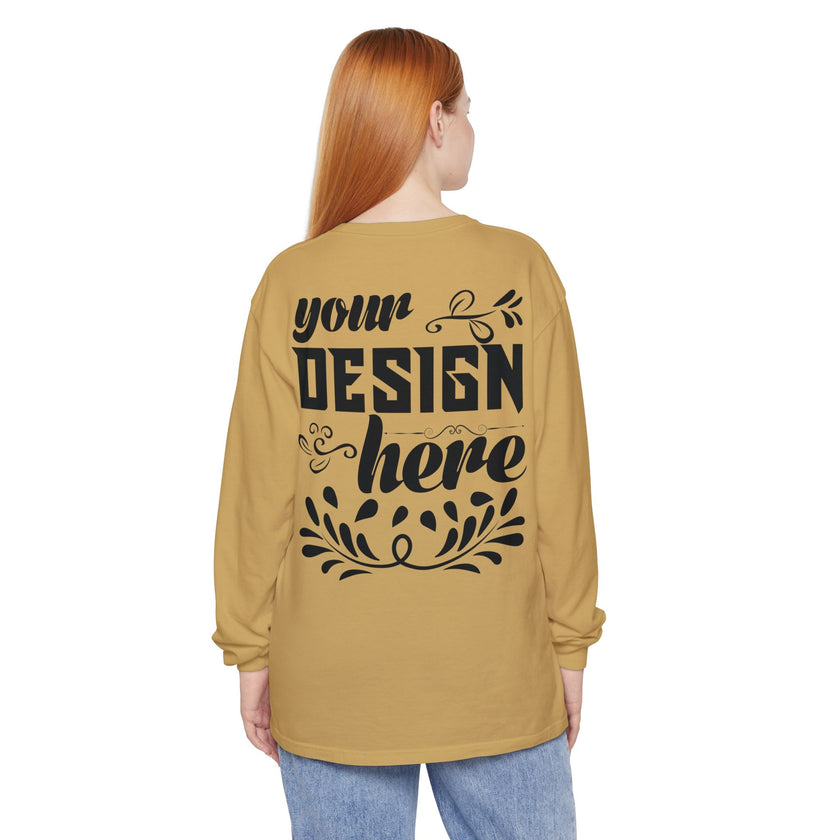 Customizable Comfort Colors 6014 Unisex Garment Dyed Long Sleeve T Shirt