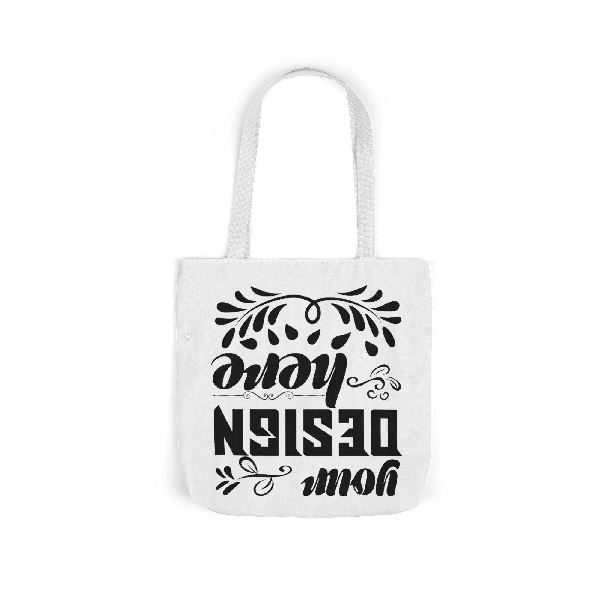 Customizable Canvas Tote Bag With 5 Color Strap Options All Over Print